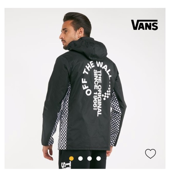 vans distorted off the wall black anorak jacket